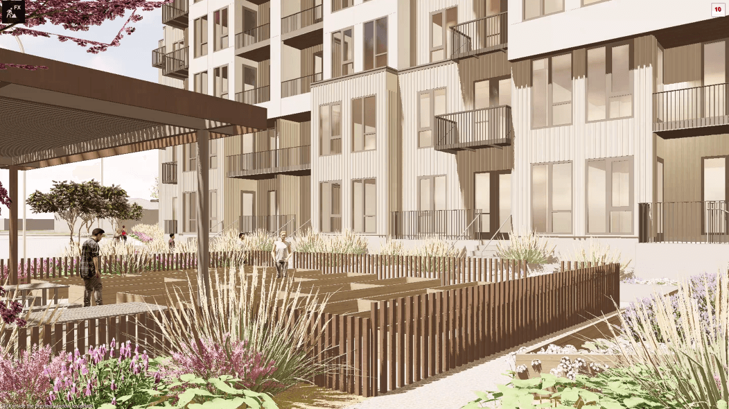 Community garden rendering